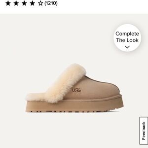 UGG Women's Cozy Cream and Tan Slippers